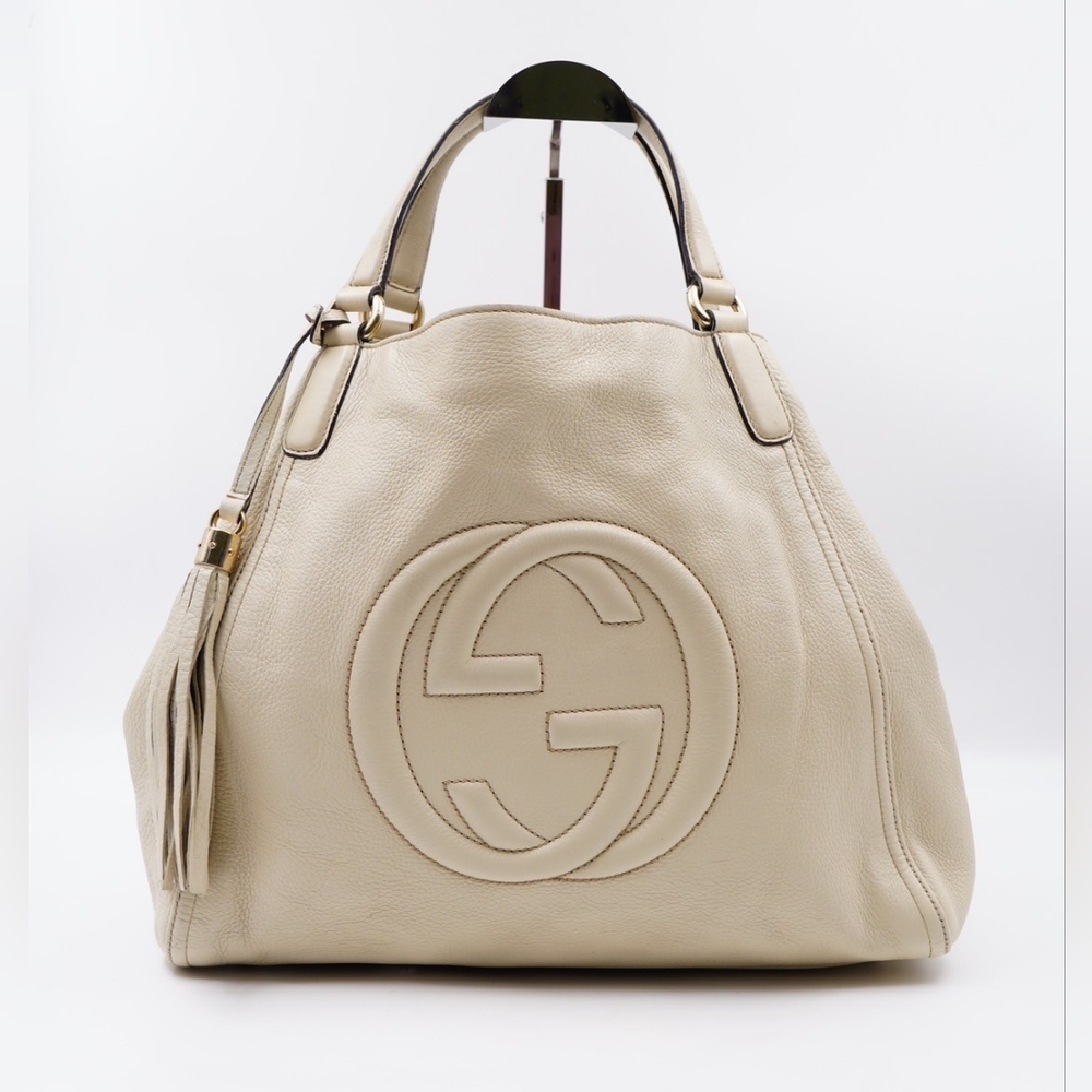 AV12❤️ Gucci Pebbled Calfskin Soho Shoulder Bag